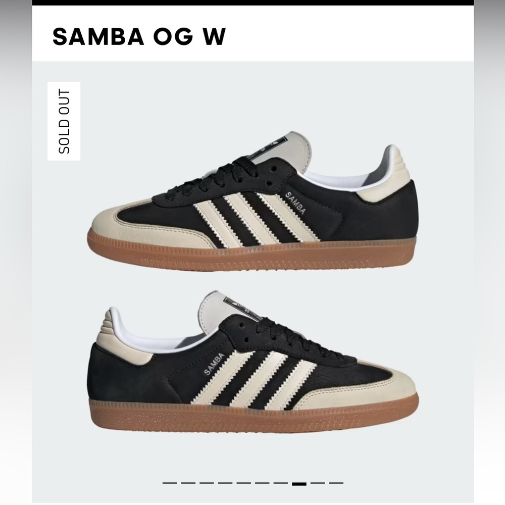 Adidas Samba OG Black and Cream Shoes